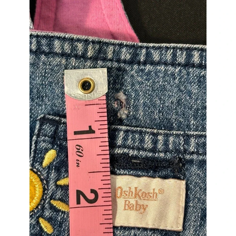Baby Girl Vintage OSHKOSH Denim Overall Dress Size 3-6 months